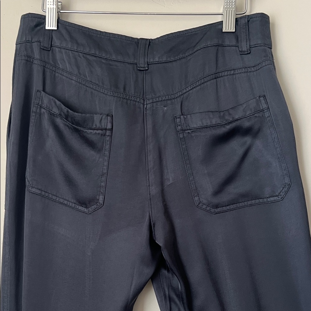 Loft Silky Gray Ankle Jogger Pants Size 2 - Picture 7 of 9